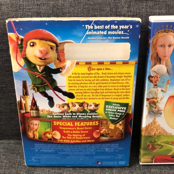 THE TALE OF DESPEREAUX DVD 2009 Universal Dustin Hoffman Emma Watson so cute! - Picture 9 of 10